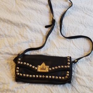 Black studded crossbody